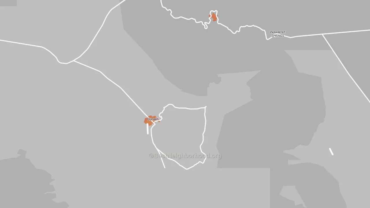 Bike Grade map of Darwin, CA