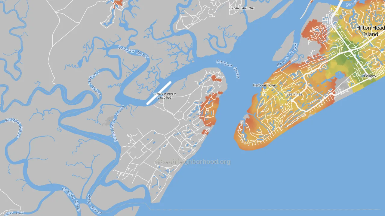 Bike Grade map of Daufuskie Island, SC