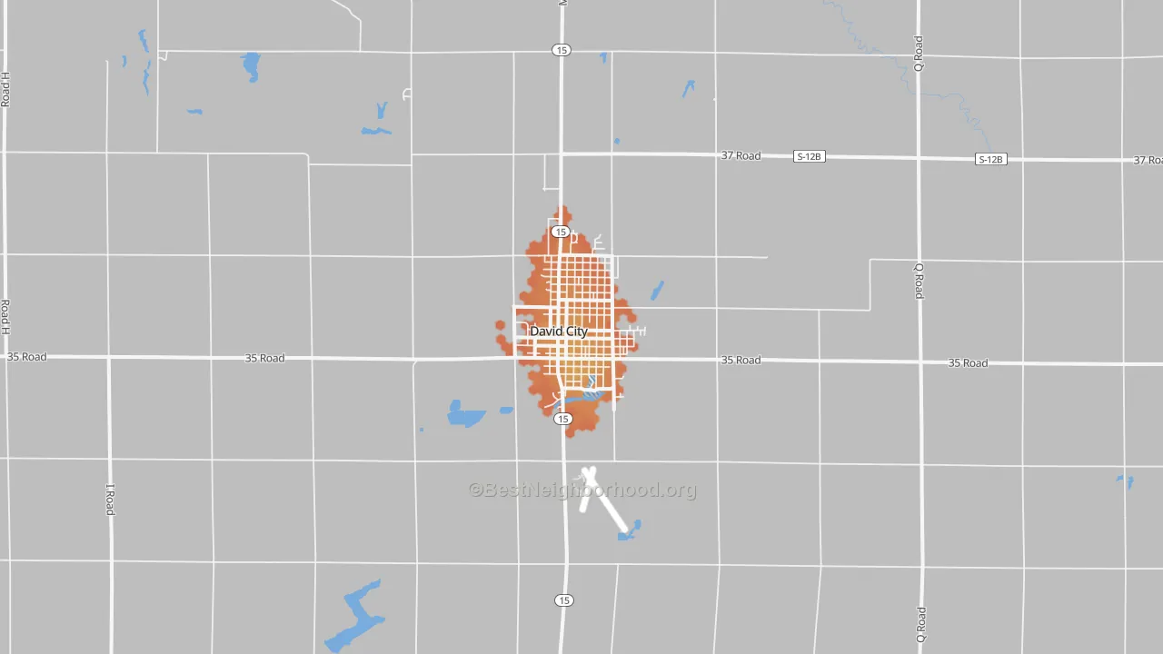 Bike Grade map of David City, NE