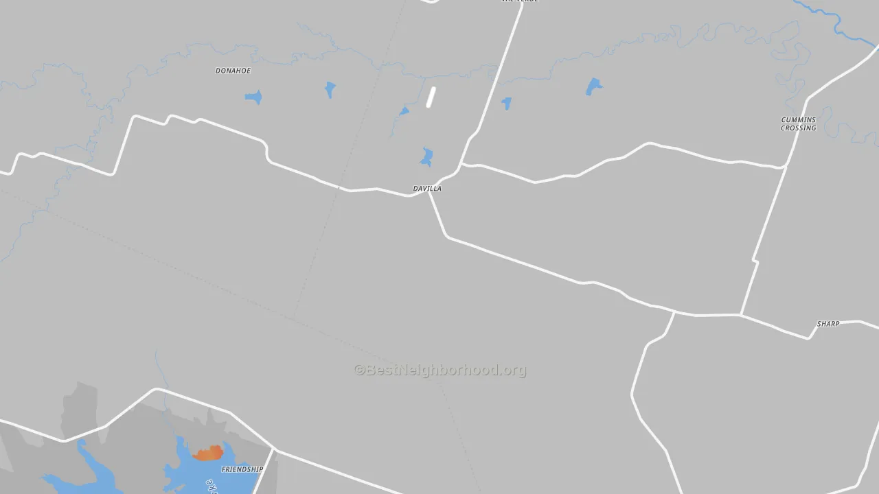 Bike Grade map of Davilla, TX