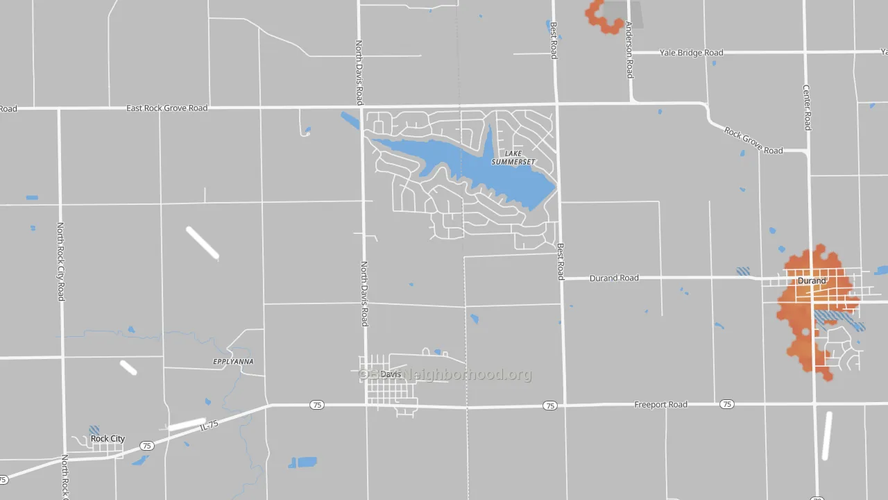 Bike Grade map of Davis, IL