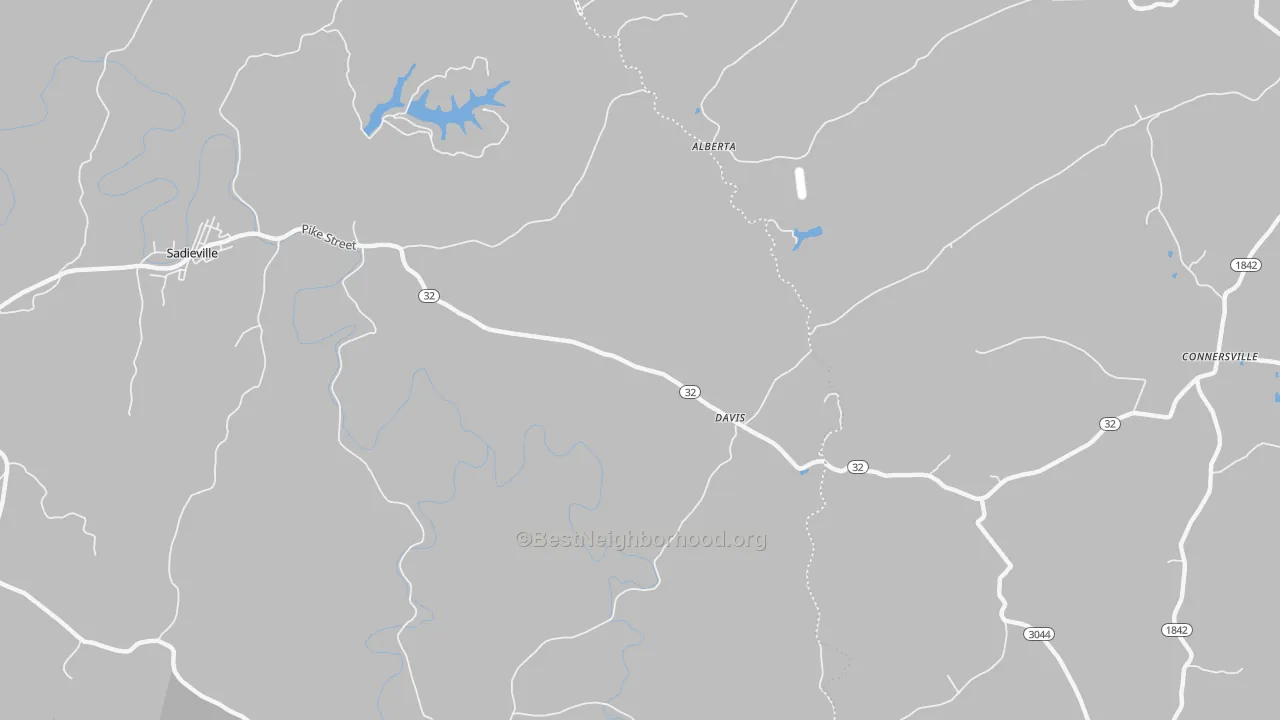 Bike Grade map of Davis, KY