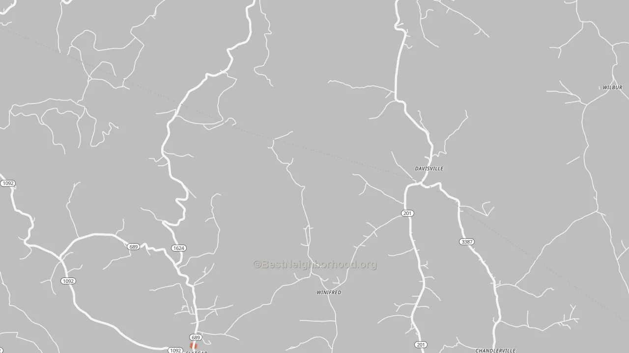Bike Grade map of Davisville, KY