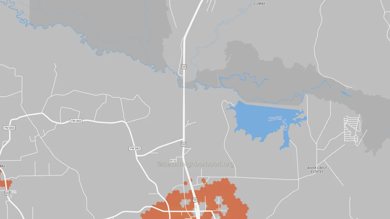 Bike Grade map of Davisville, TX