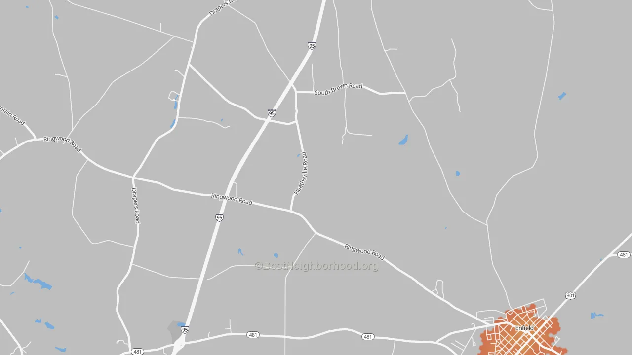 Bike Grade map of Dawson Crossroads, NC