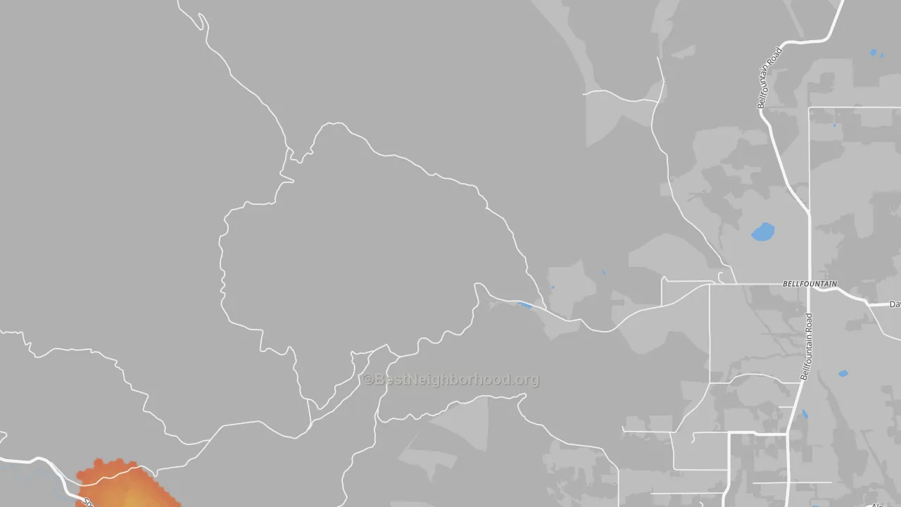 Bike Grade map of Dawson, OR