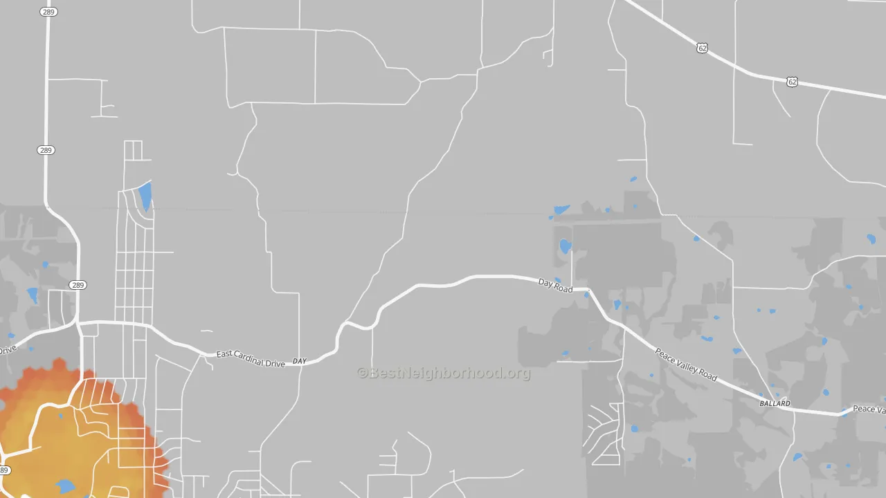 Bike Grade map of Day, AR