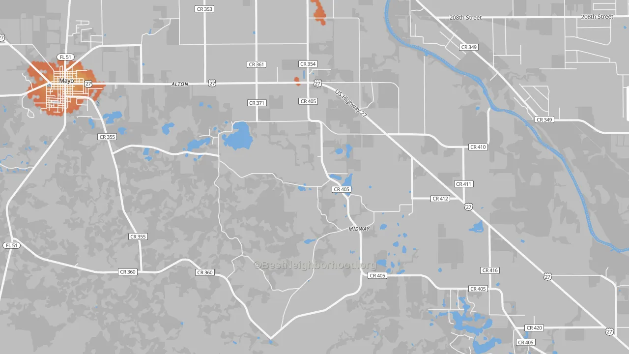 Bike Grade map of Day, FL