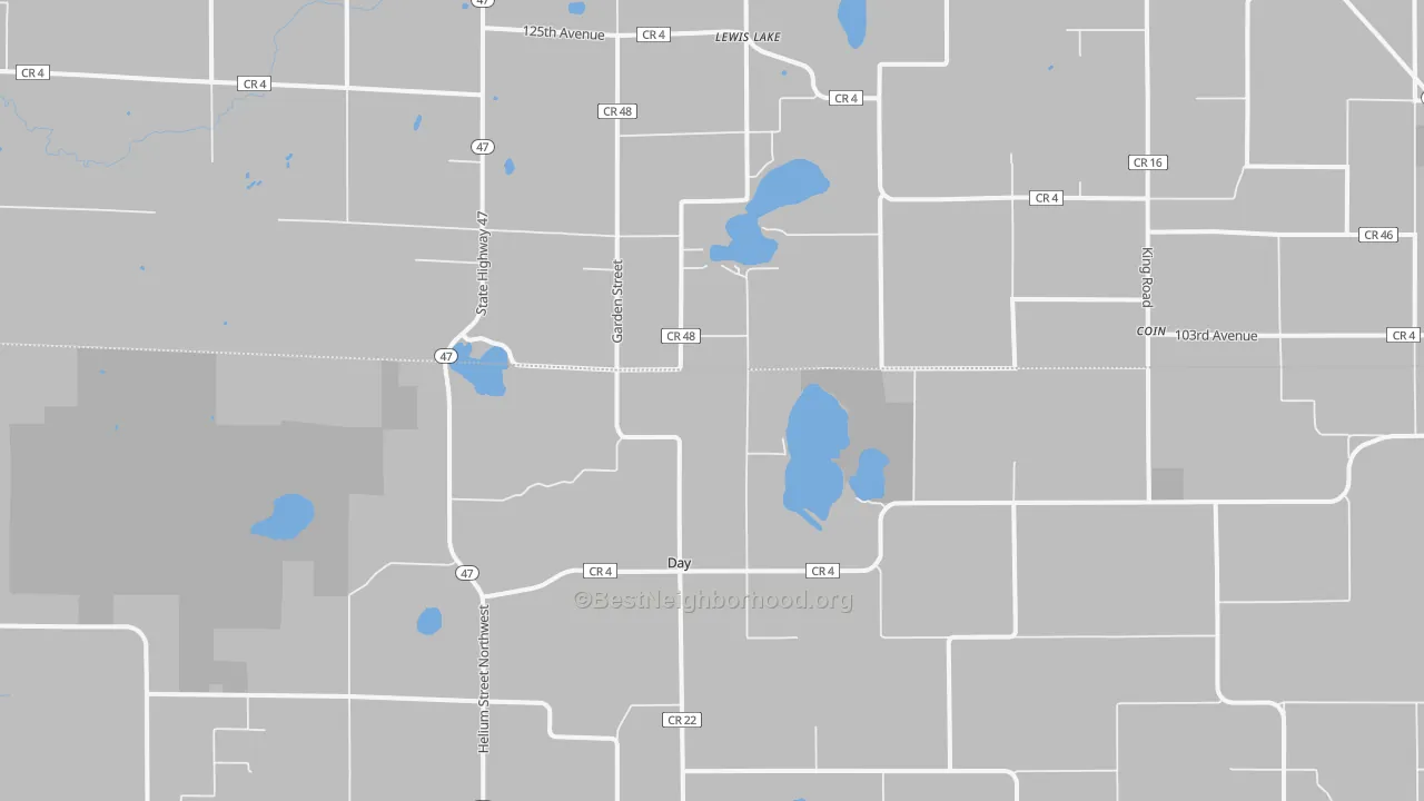 Bike Grade map of Day, MN