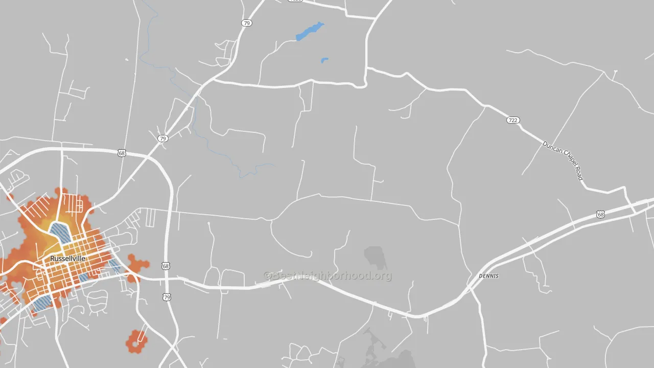 Bike Grade map of Daysville, KY