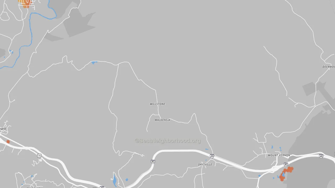 Bike Grade map of Daysville, TN