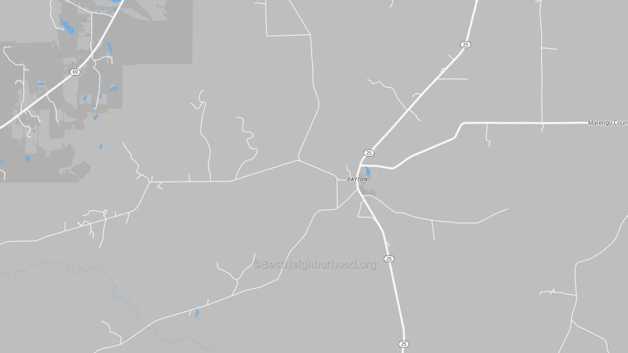 Bike Grade map of Dayton, AL