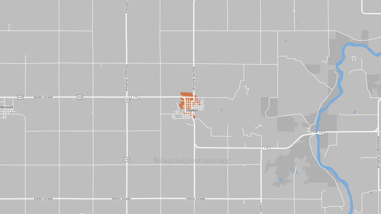Bike Grade map of Dayton, IA
