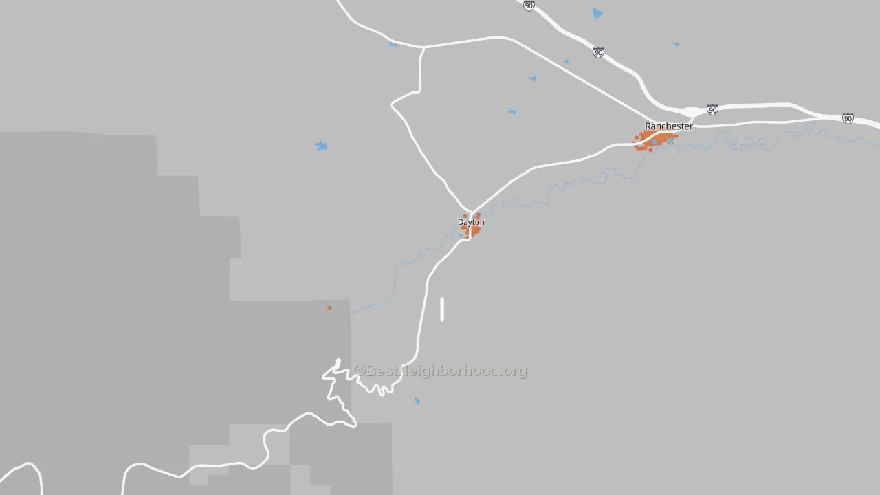 Bike Grade map of Dayton, WY