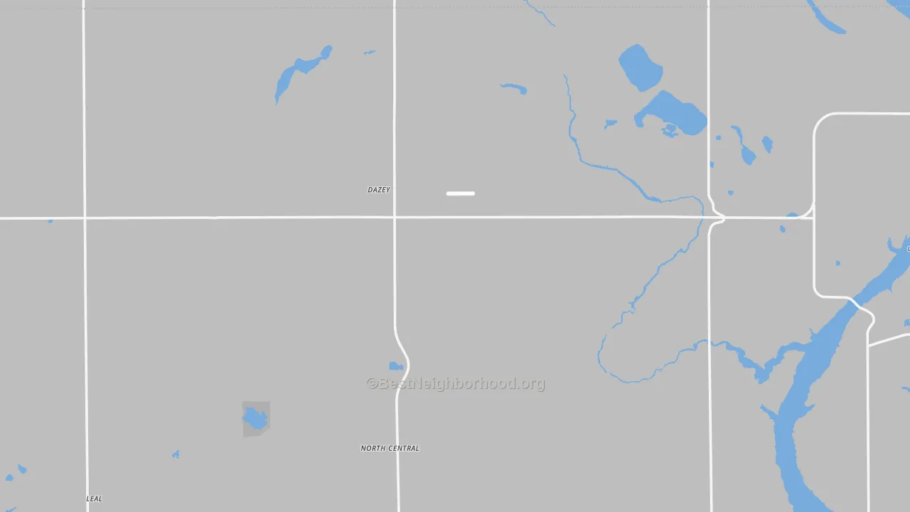 Bike Grade map of Dazey, ND