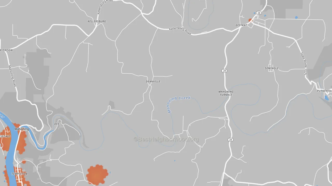Bike Grade map of Deanville, PA