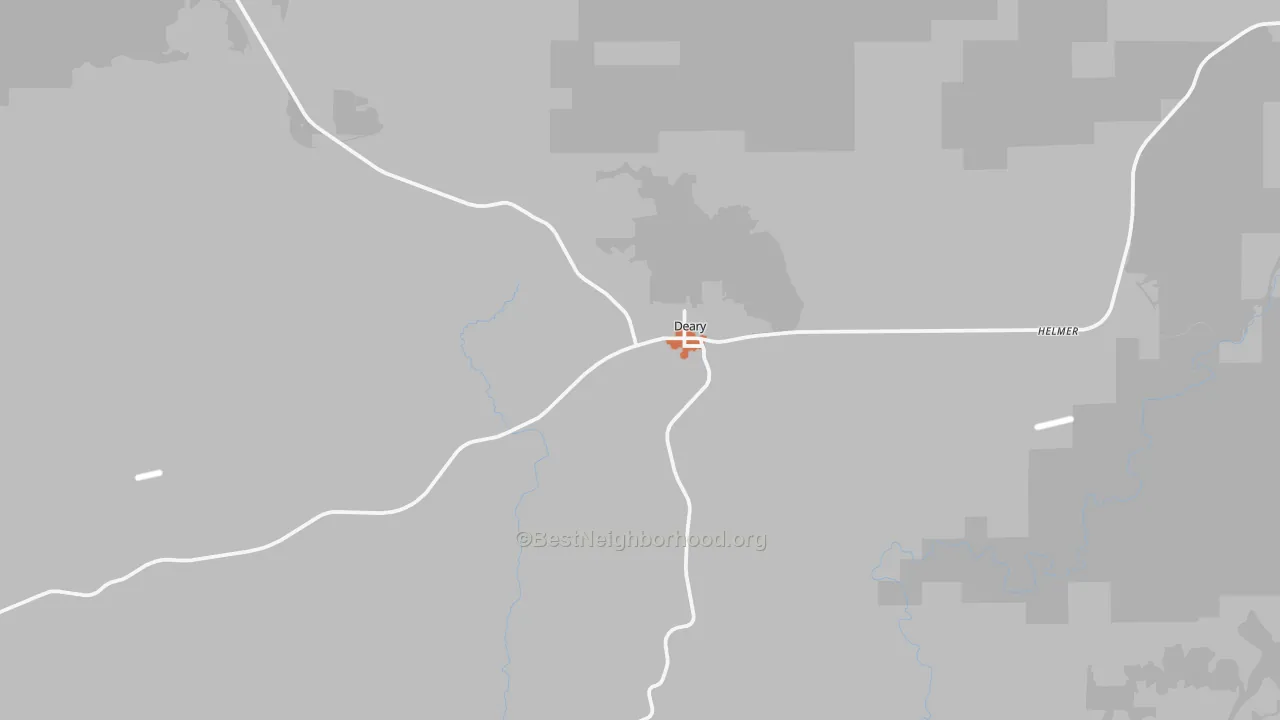 Bike Grade map of Deary, ID