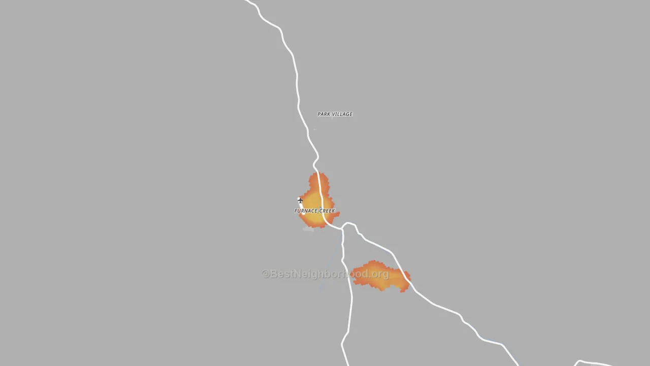Bike Grade map of Death Valley, CA