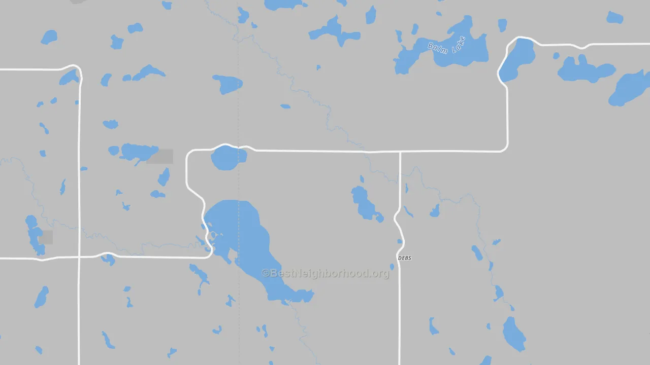 Bike Grade map of Debs, MN
