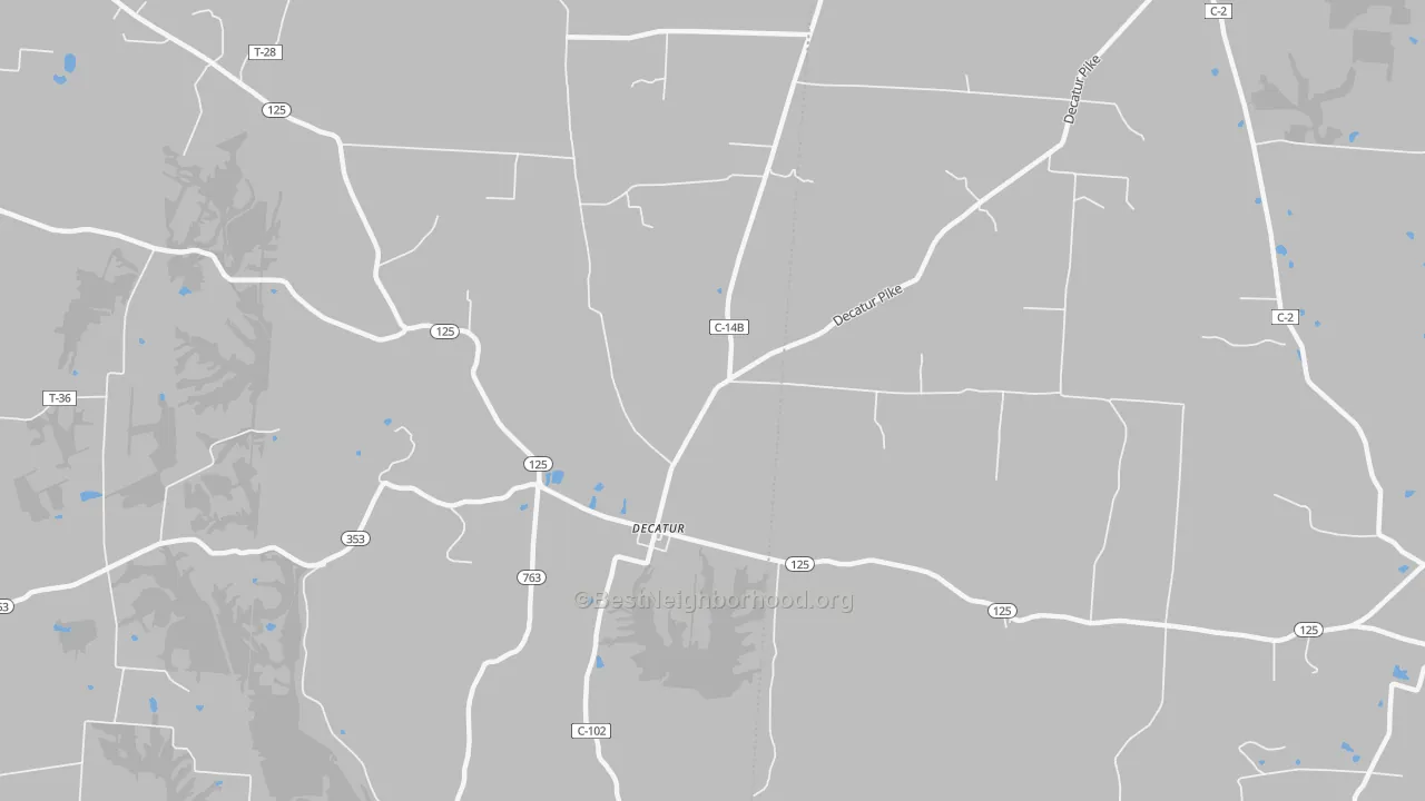 Bike Grade map of Decatur, OH