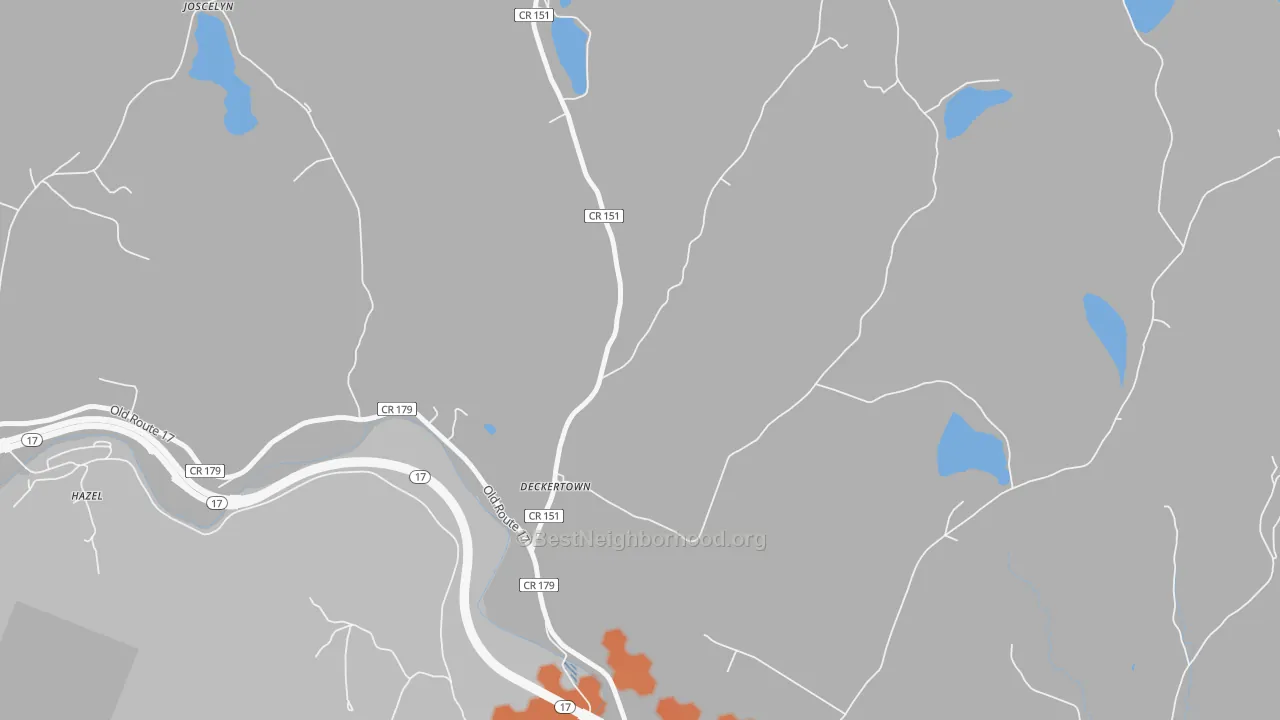 Bike Grade map of Deckertown, NY