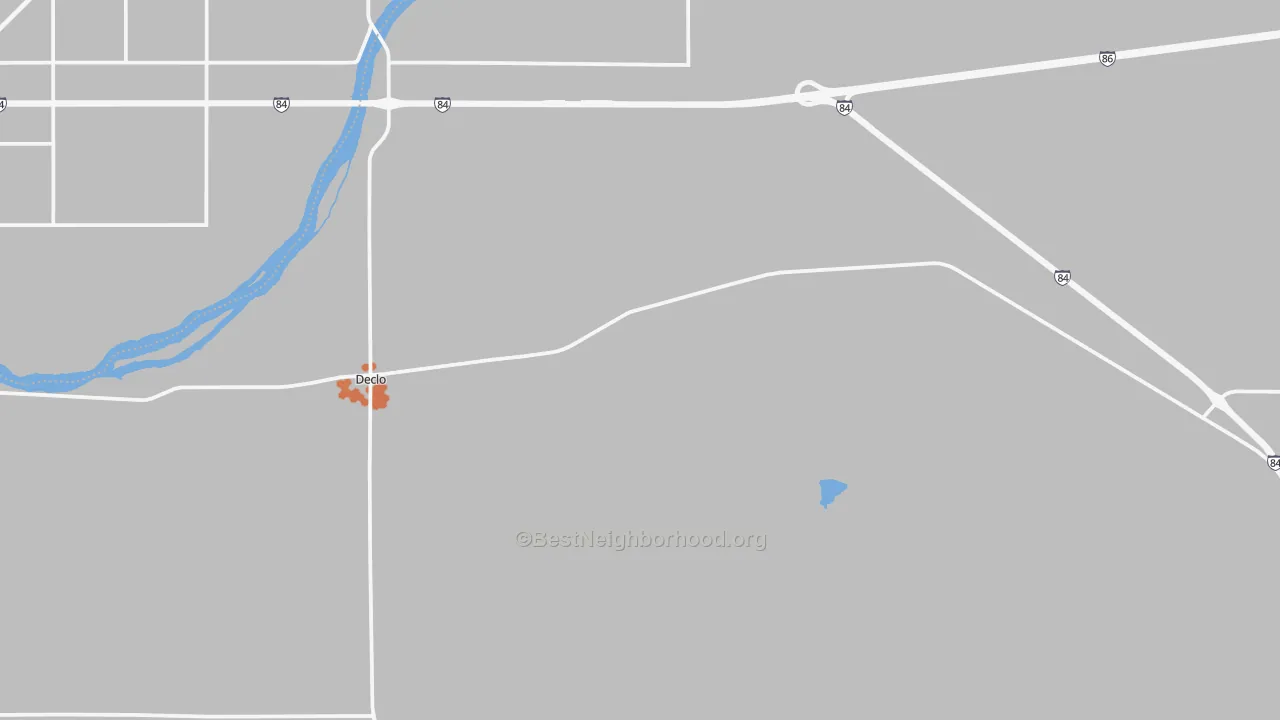 Bike Grade map of Declo, ID