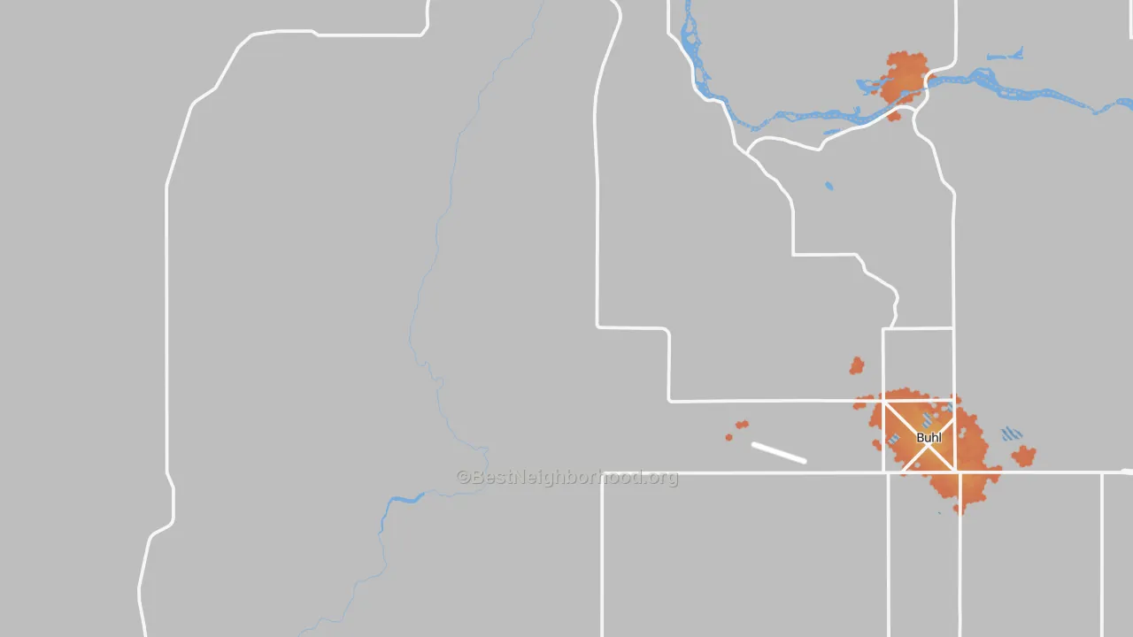 Bike Grade map of Deep Creek, ID