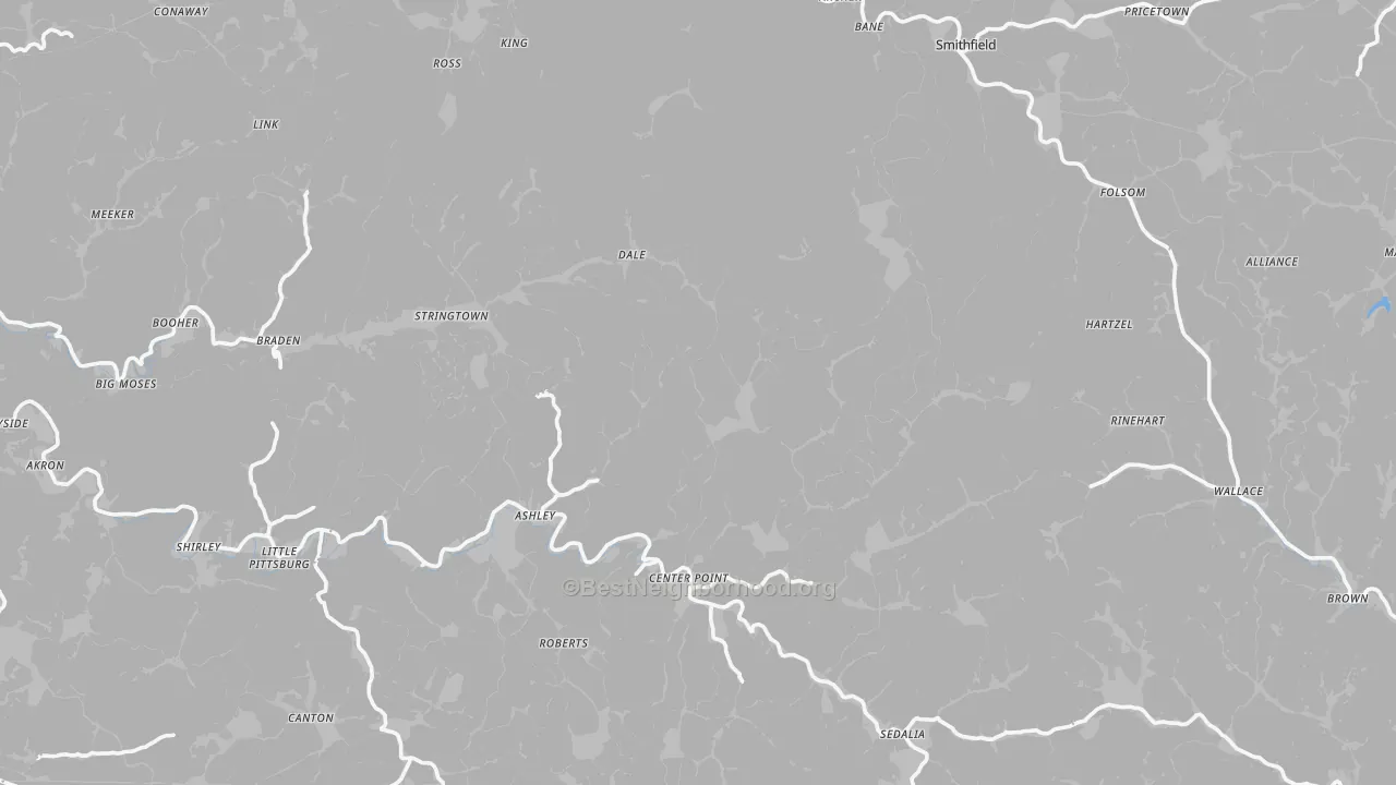 Bike Grade map of Deep Valley, WV