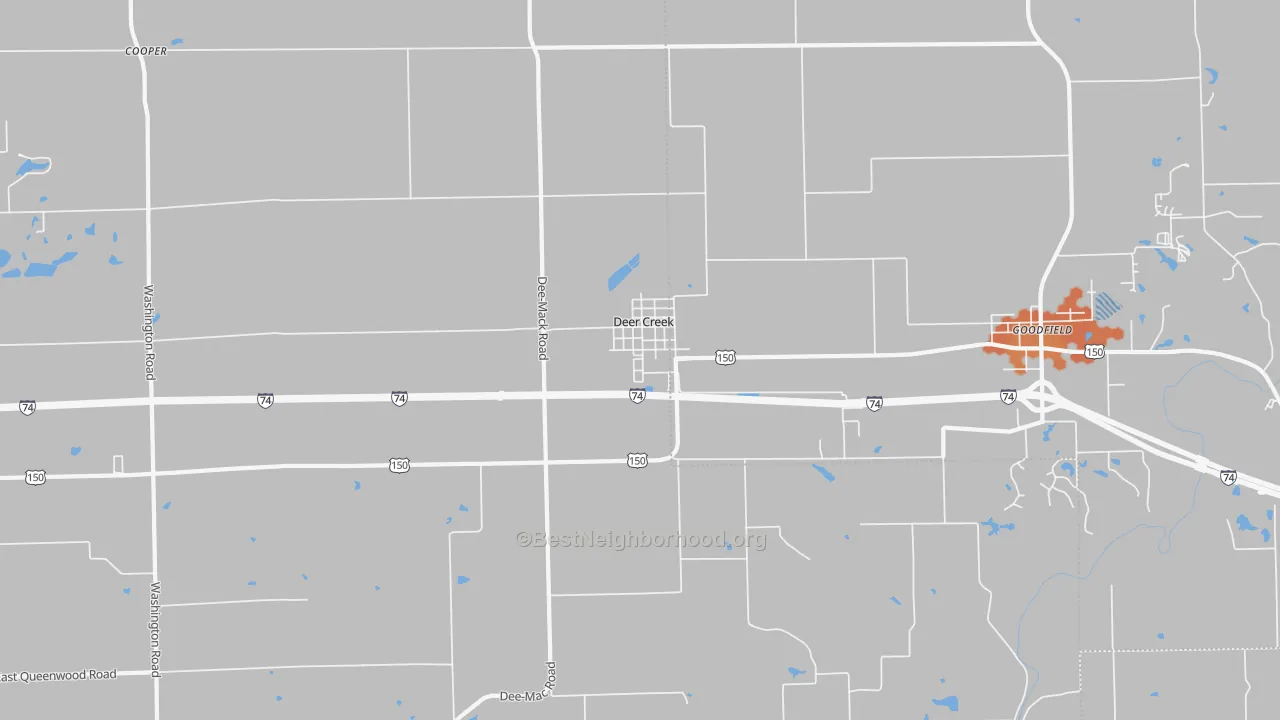 Bike Grade map of Deer Creek, IL