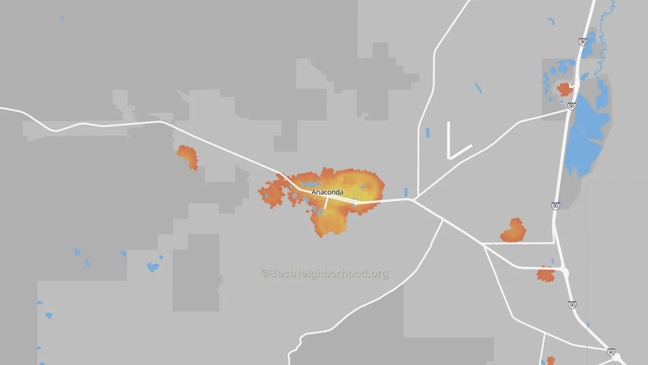 Bike Grade map of Deer Lodge County, MT