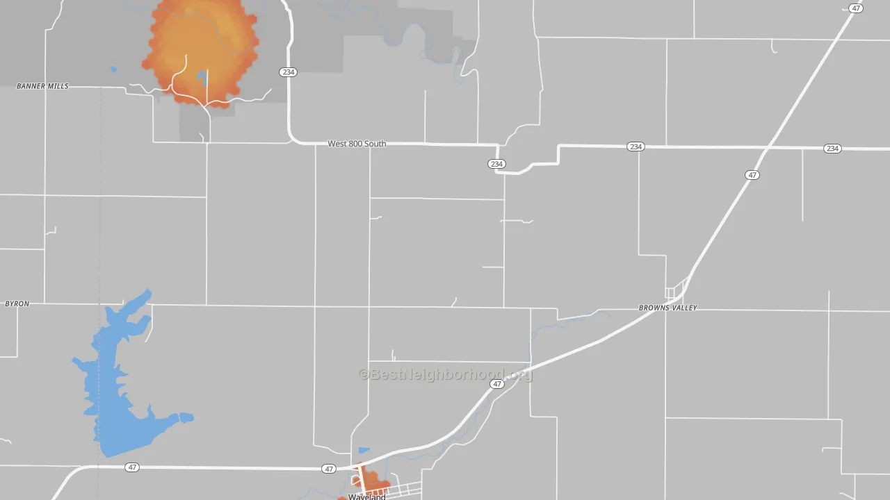 Bike Grade map of Deer Mill, IN