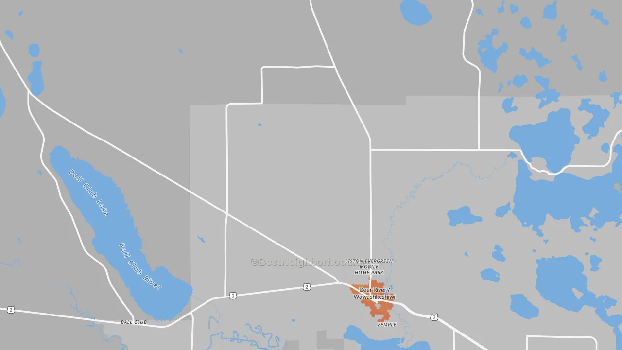 Bike Grade map of Deer River, MN