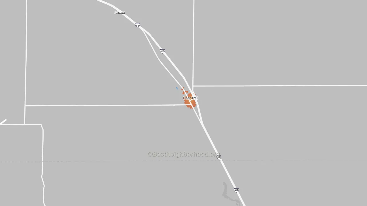 Bike Grade map of Deer Trail, CO