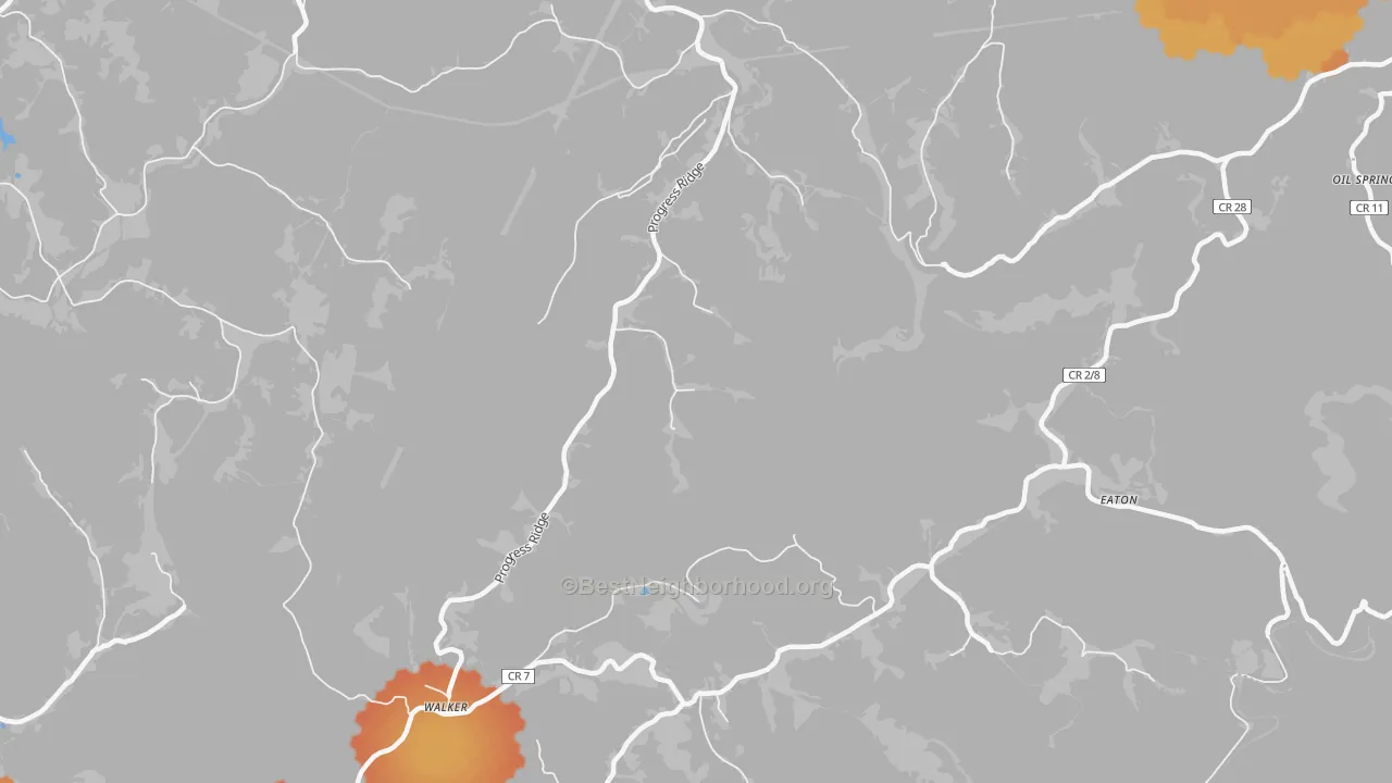 Bike Grade map of Deerwalk, WV