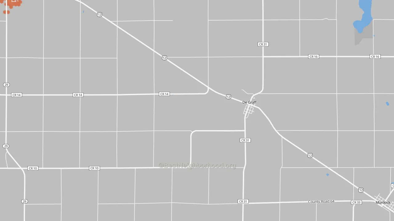 Bike Grade map of DeGraff, MN