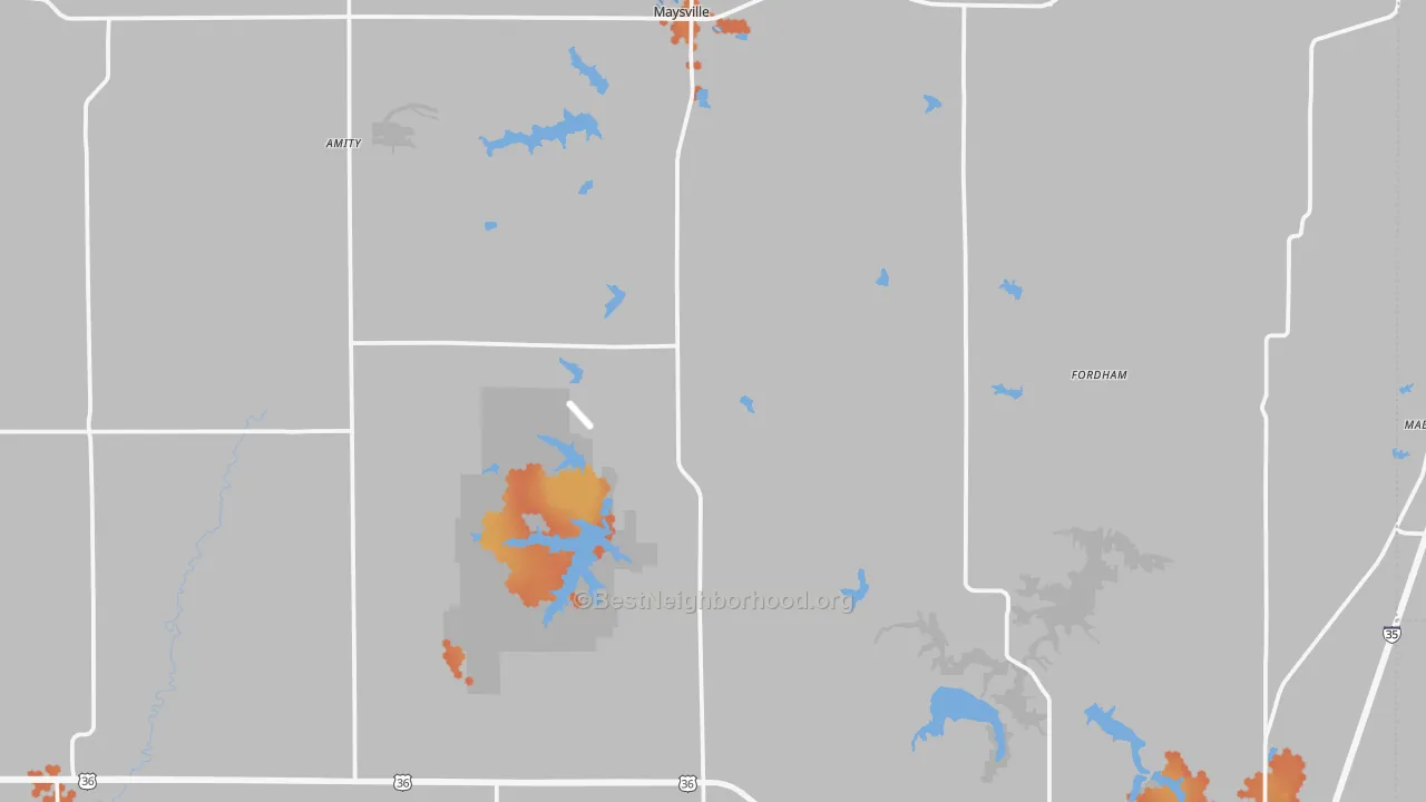 Bike Grade map of DeKalb County, MO