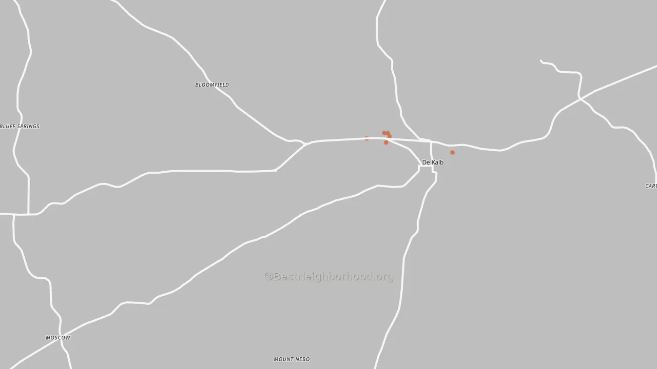 Bike Grade map of DeKalb, MS