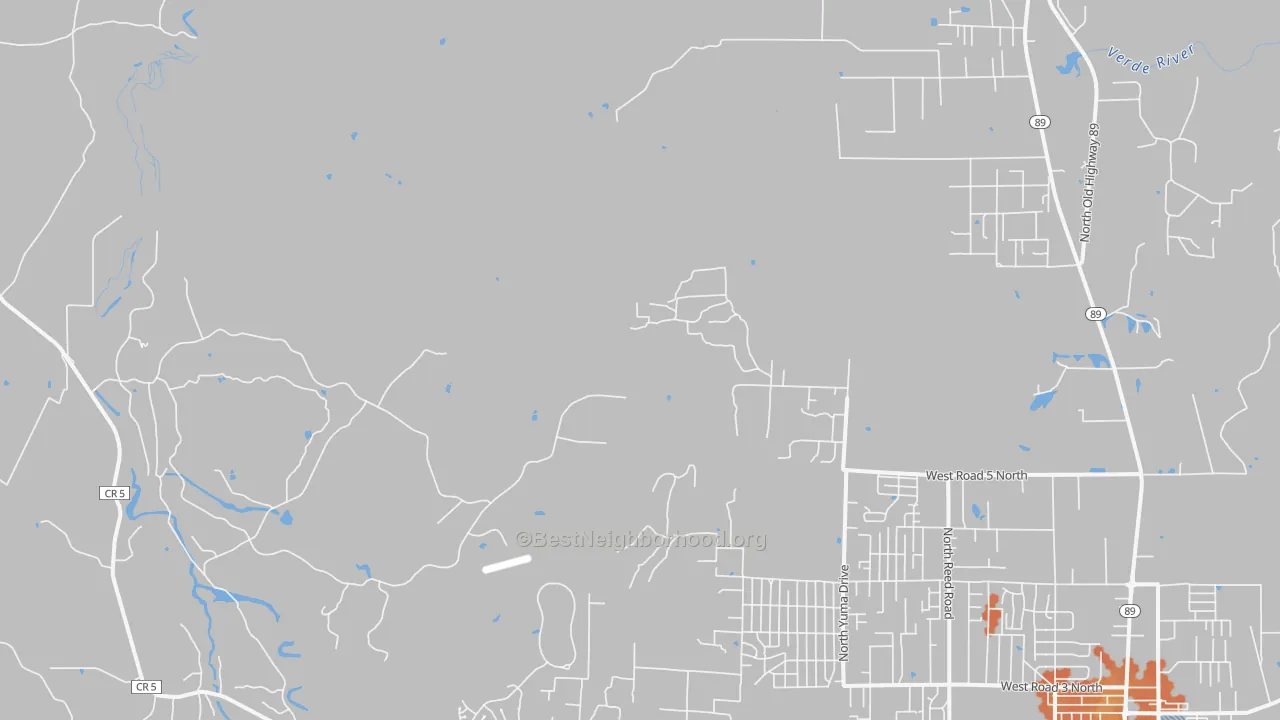 Bike Grade map of Del Rio, AZ