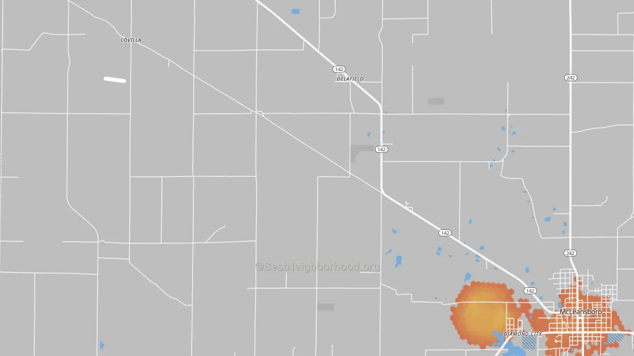 Bike Grade map of Delafield, IL