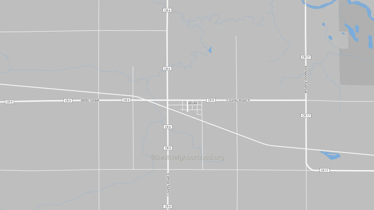 Bike Grade map of Delhi, MN