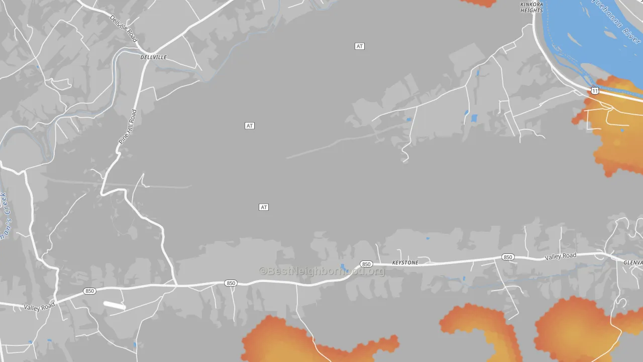Bike Grade map of Dellville, PA