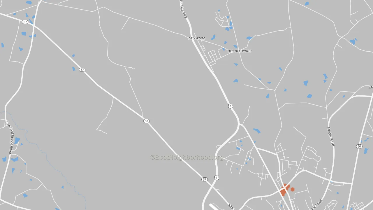 Bike Grade map of Dellwood, GA
