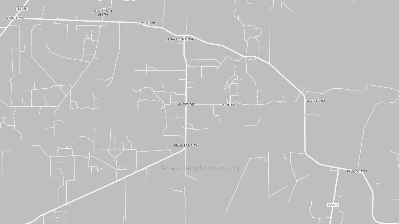 Bike Grade map of Delmita, TX