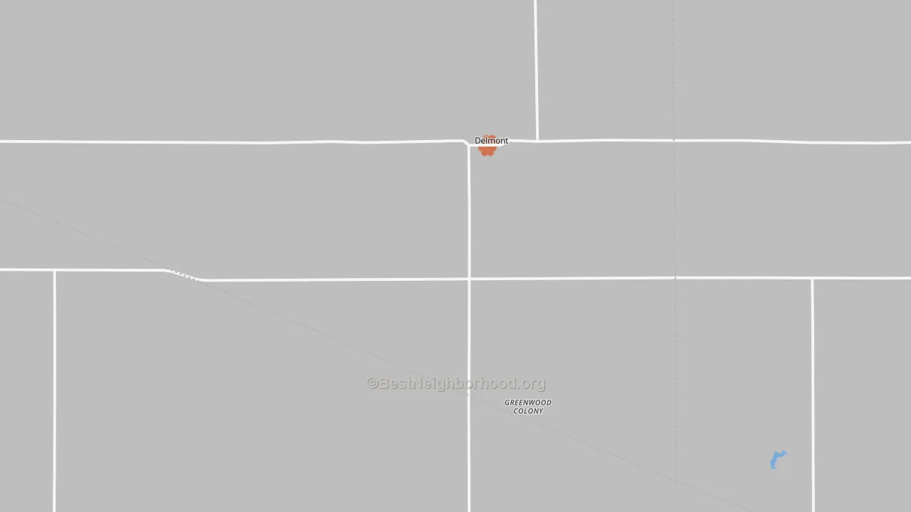 Bike Grade map of Delmont, SD