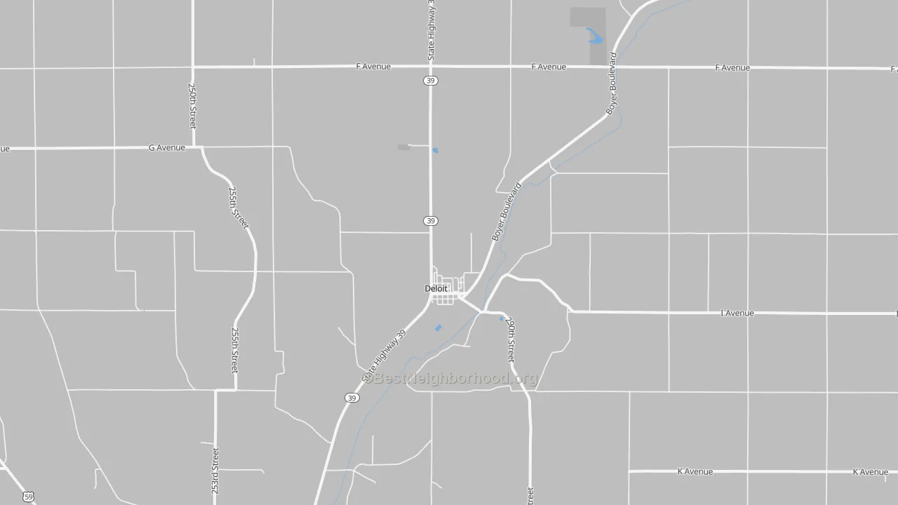Bike Grade map of Deloit, IA