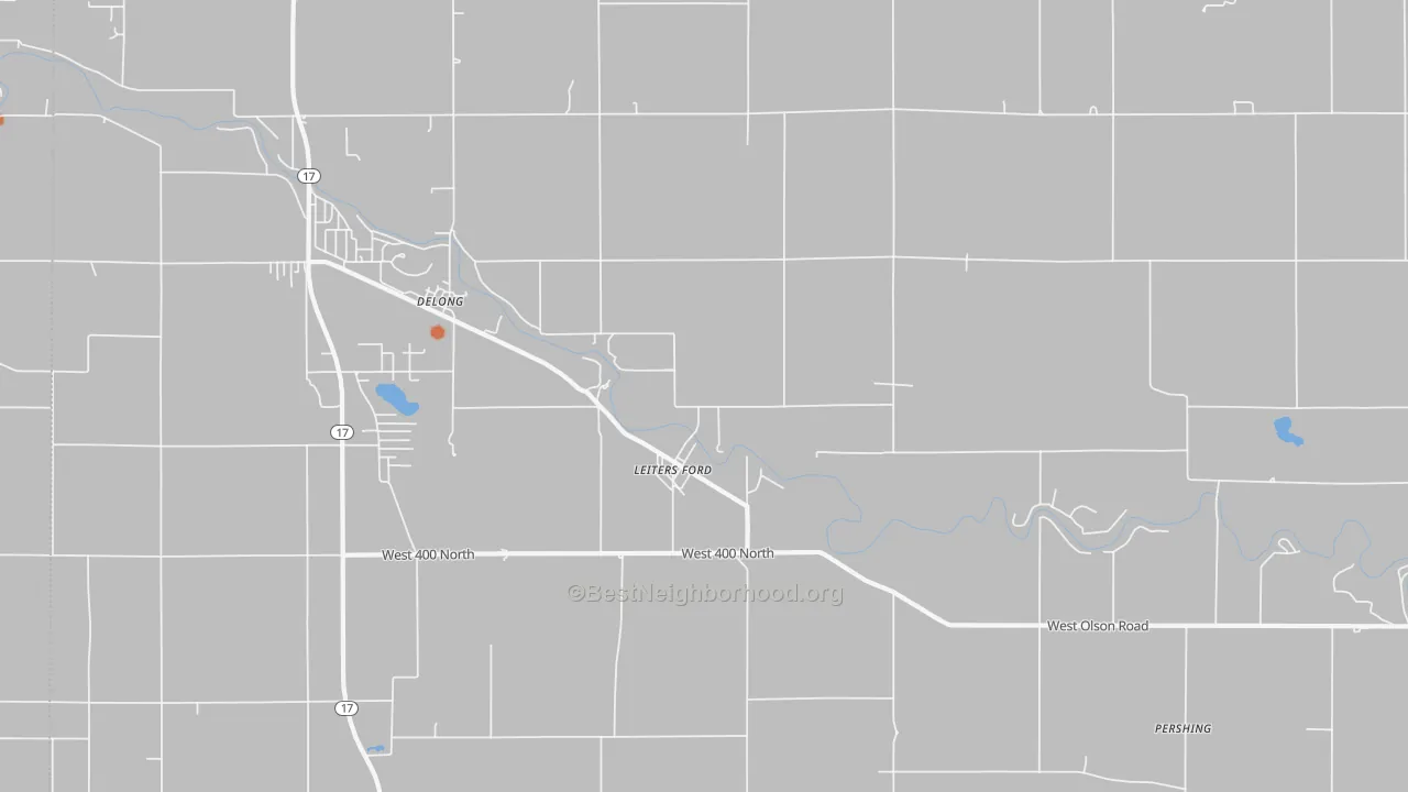 Bike Grade map of Delong, IN