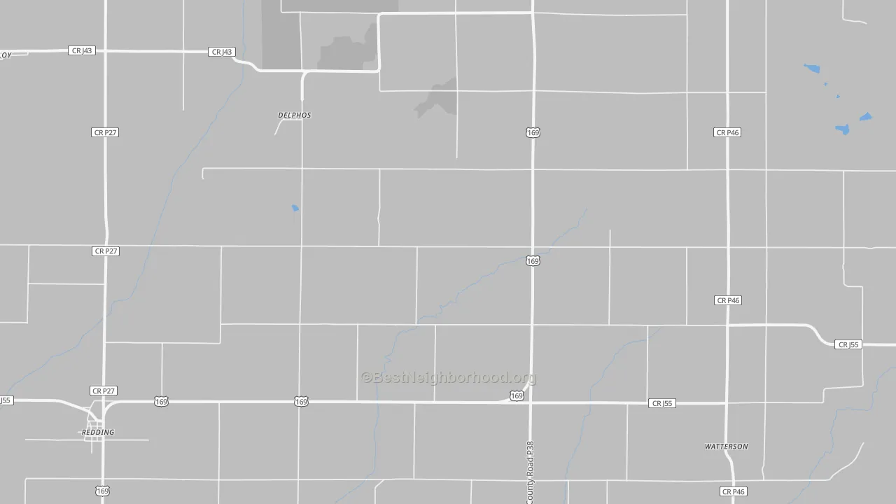 Bike Grade map of Delphos, IA