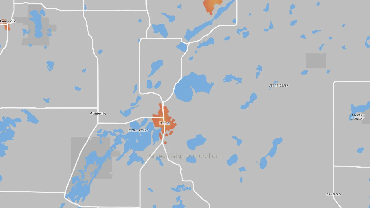 Bike Grade map of Delton, MI