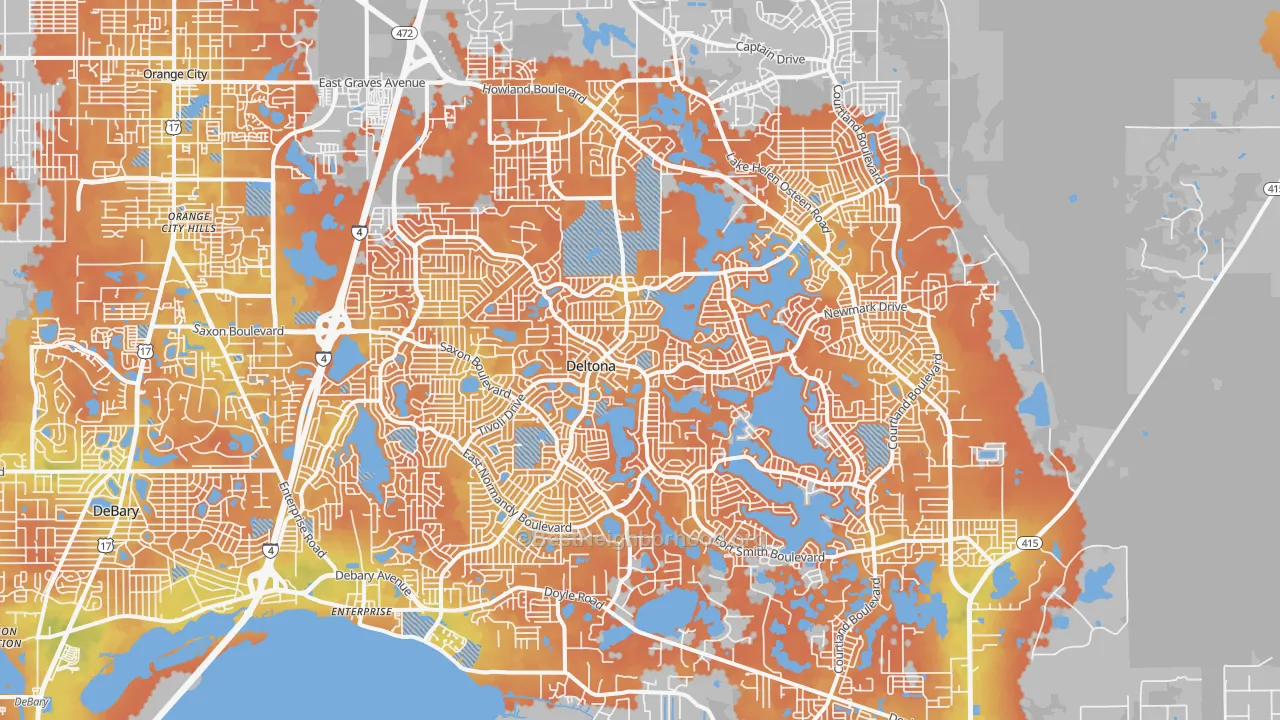 Bike Grade map of Deltona, FL