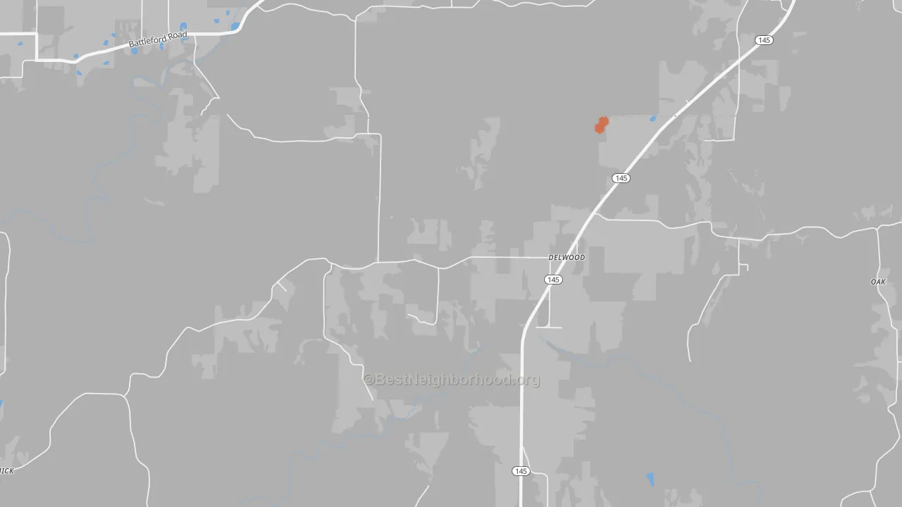 Bike Grade map of Delwood, IL